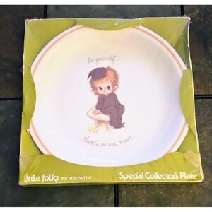 Vintage Little Folks by‎ Brownie Collector Plate - "Be Yourself" - New Sealed